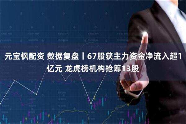 元宝枫配资 数据复盘丨67股获主力资金净流入超1亿元 龙虎榜机构抢筹13股